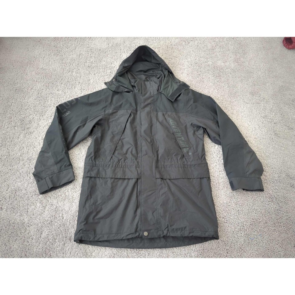 SPAO Rain Jacket Mens L Gray Windbreaker Hooded‎ Lightweight Streetwear Outdoor